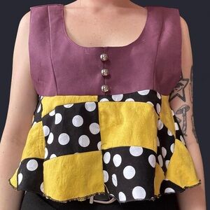 Colorful Patchwork Sleeveless Top